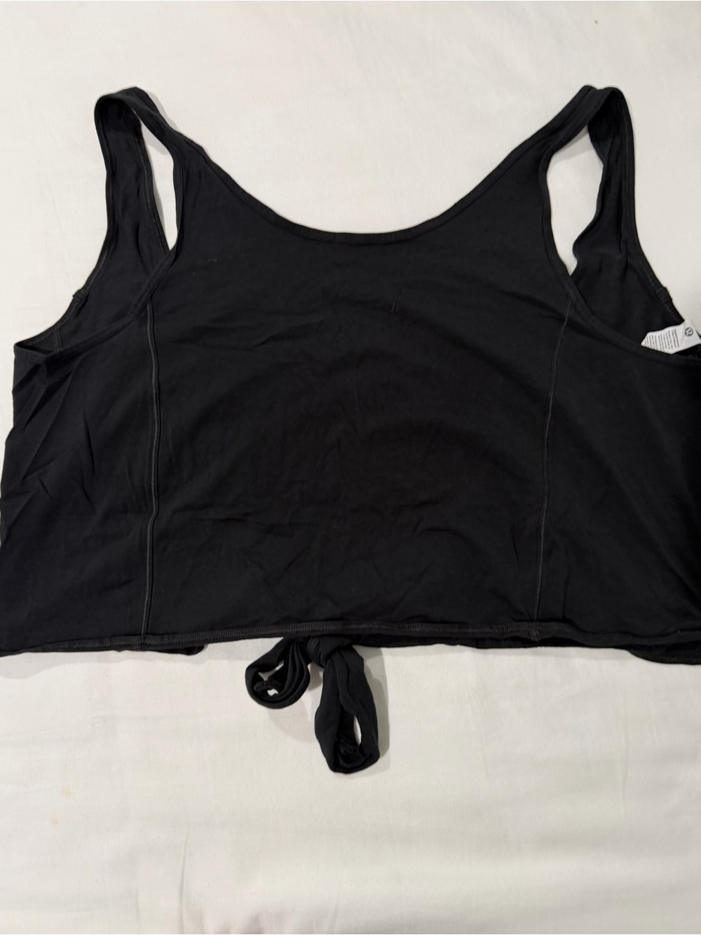 Lululemon Black Open Back Tie Back Tank Top Athletic Yoga
